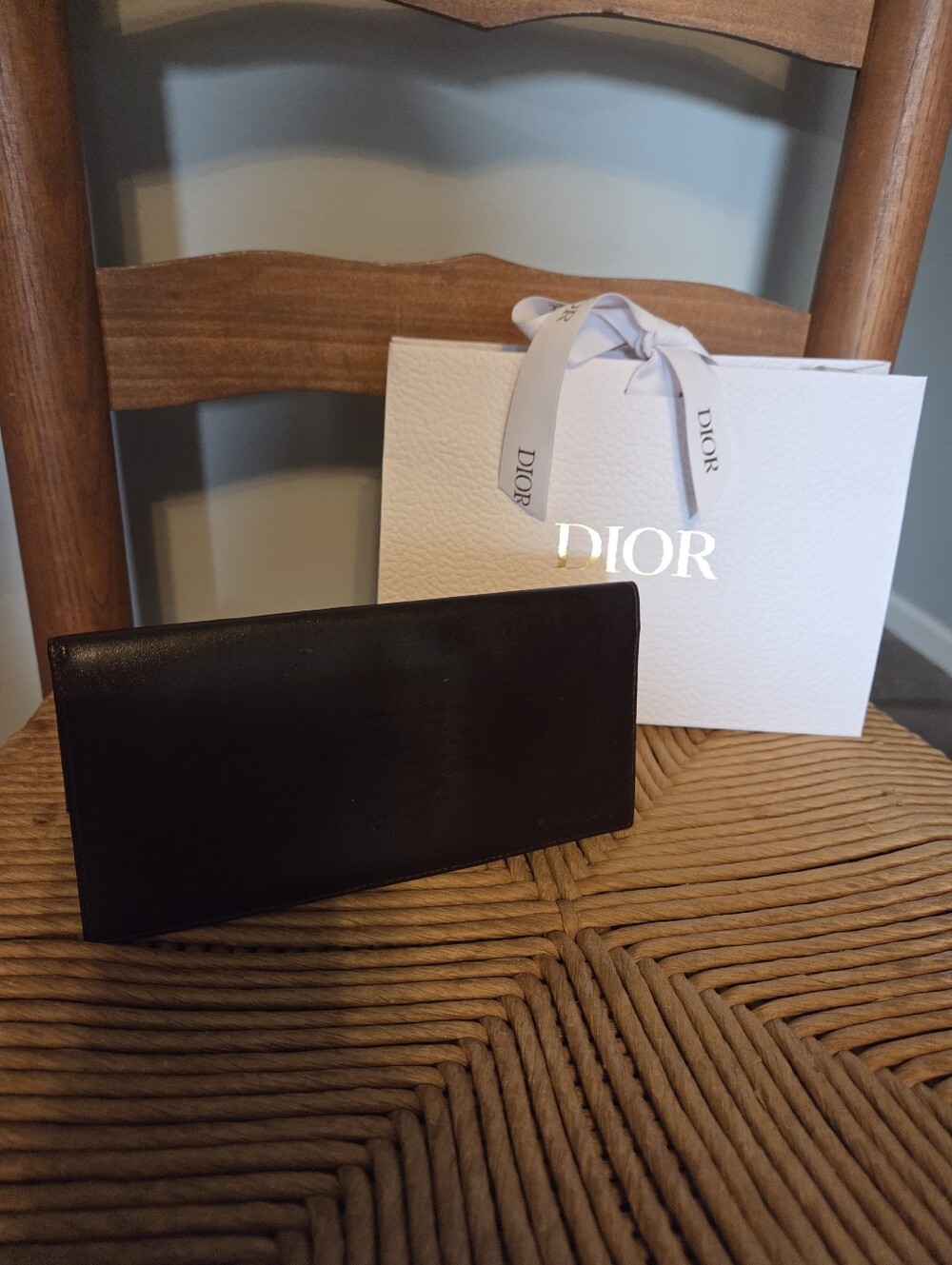 Christian Dior Classic Brown Cowhide Leather Crossbody Wallet W DIOR PACKAGE BAG
